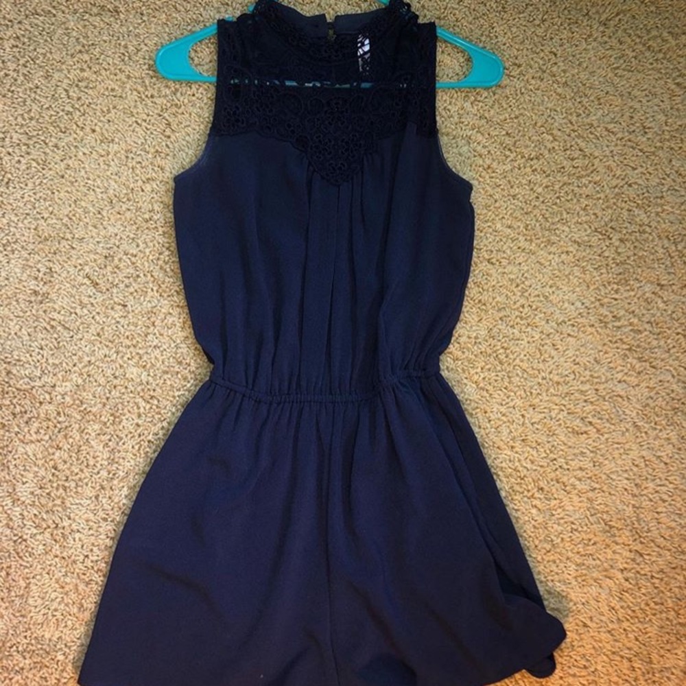 Navy blue romper